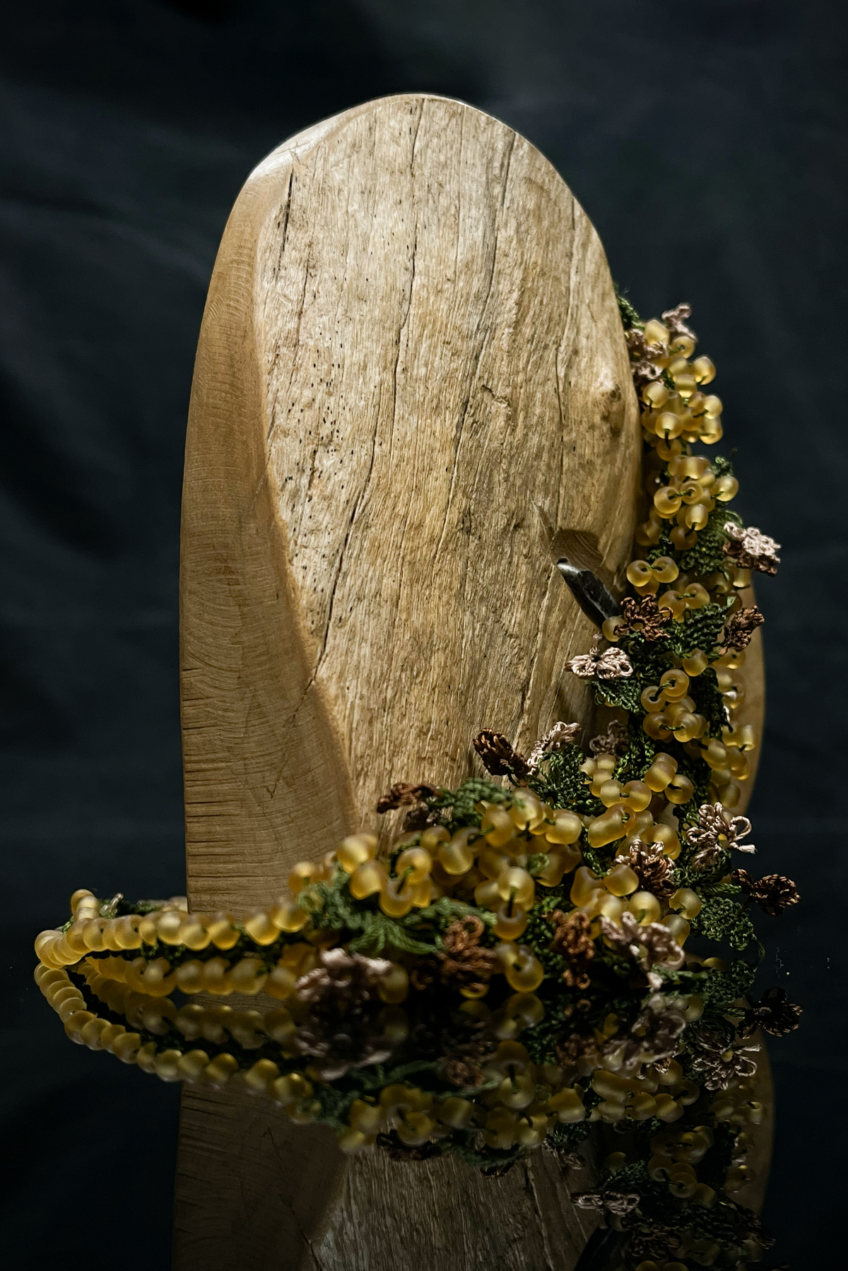 El Yapımı İğne Oyası Boncuklu Kolye